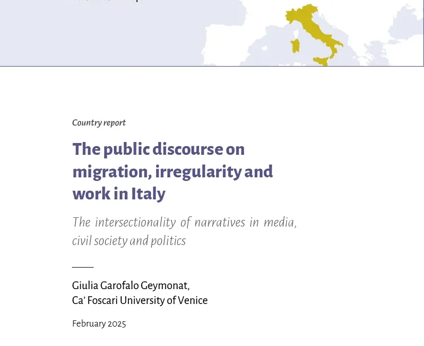 The public discourse on migration, irregularity and work in Italy