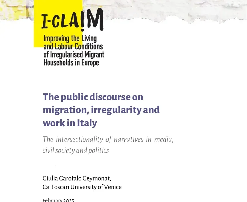 The public discourse on migration, irregularity and work in Italy
