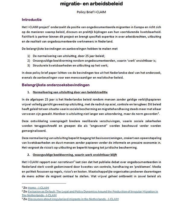 Op naar een realistisch, menselijk en toekomstgericht migratie- en arbeidsbeleid