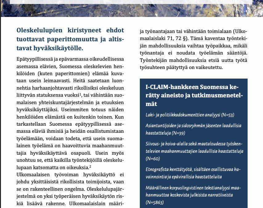 Flexible migration policy and fair working conditions are for the benefit of everyone 