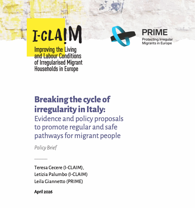 Breaking the cycle of irregularity in Italy; Evidence and policy proposals to promote regular and safe pathways for migrant people